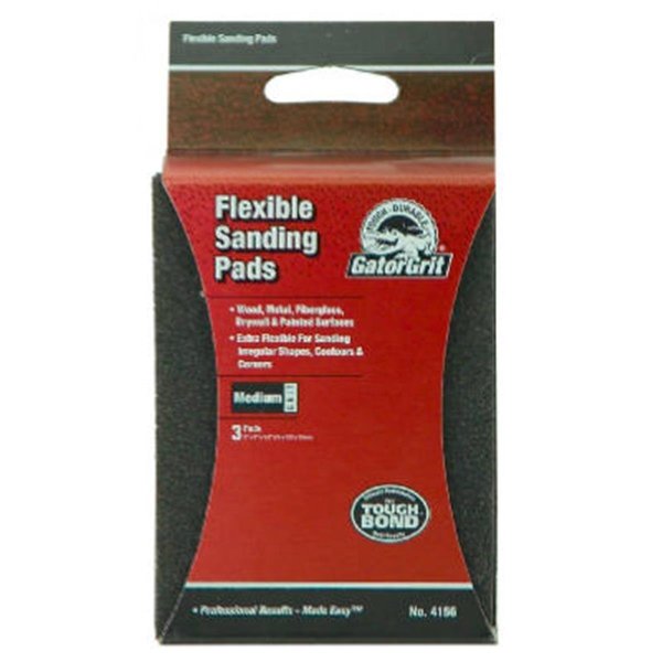 Gator Finishing 4155 3 x 4 in. Gatorgrit Sanding Pad - Fine 150 Grit-Pack Of 5 459575